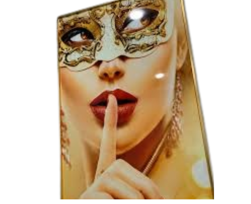 Golden mask woman
