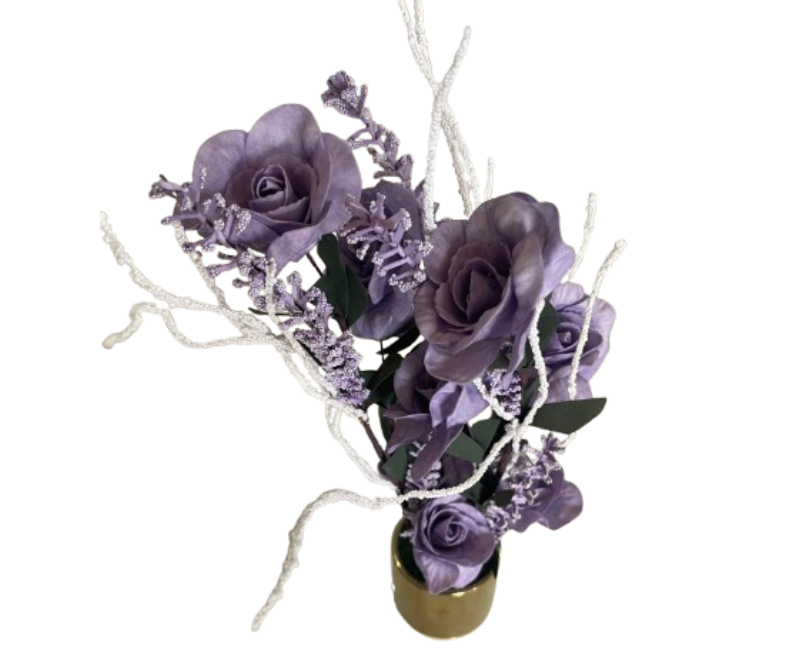 Purple Rose Plant Decor