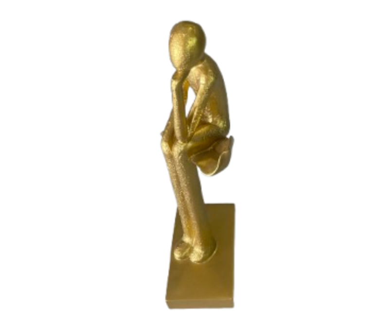 Contemplating man figurine