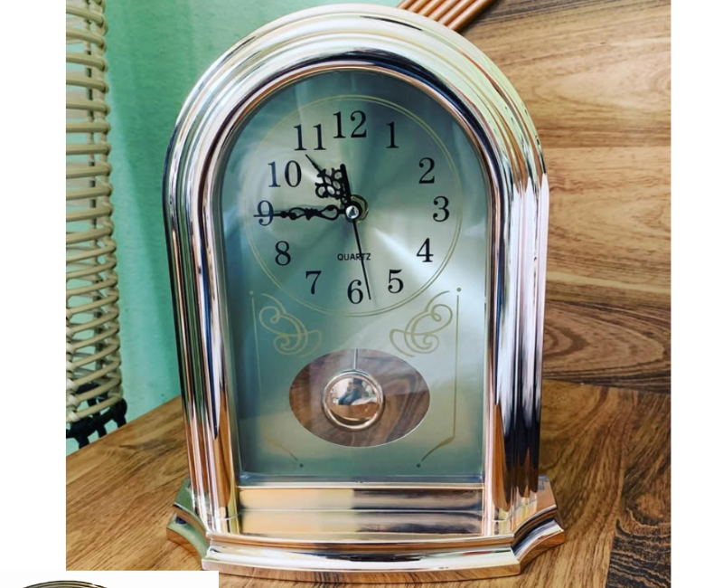 Bulova vintage silver display clock